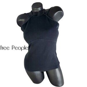 Free People Movement Black Strappy Open Back Tank. Size SM